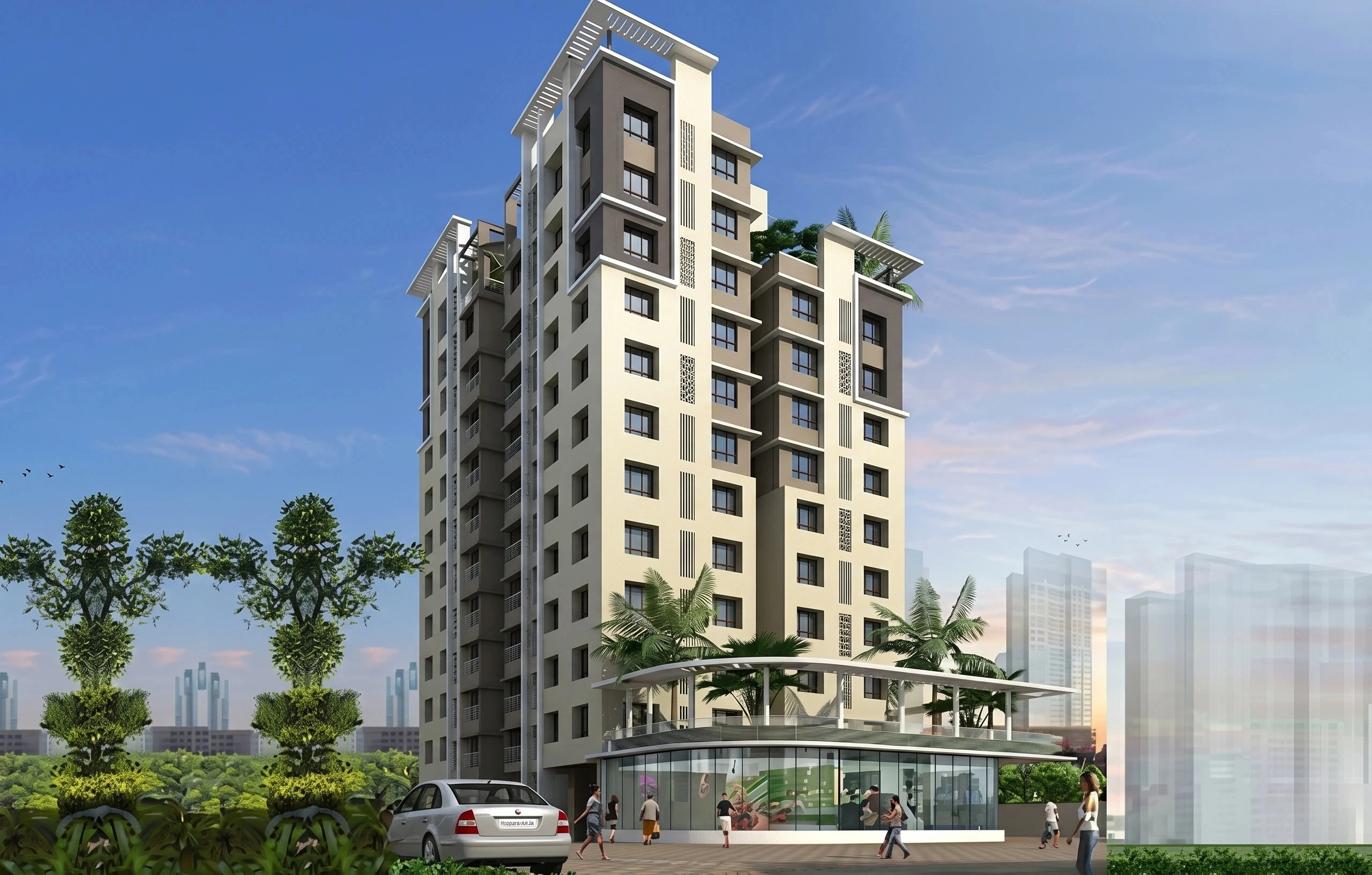 The Ivory Tower, Kudghat Bridge, Tollygunge, Day view